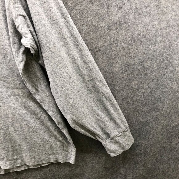 Uniqlo Soft Brushed Crewneck T Shirt Mens XL Gray Long Sleeve Cotton Unisex - Picture 5 of 9